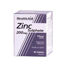 Zinc Sulphate 200mg (45mg elemental Zinc) - 90 Tablets - Greenlands Health Store