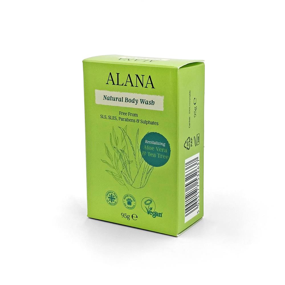 Aloe Vera & Tea Tree Natural Body Wash Bar 95g - Greenlands Health Store
