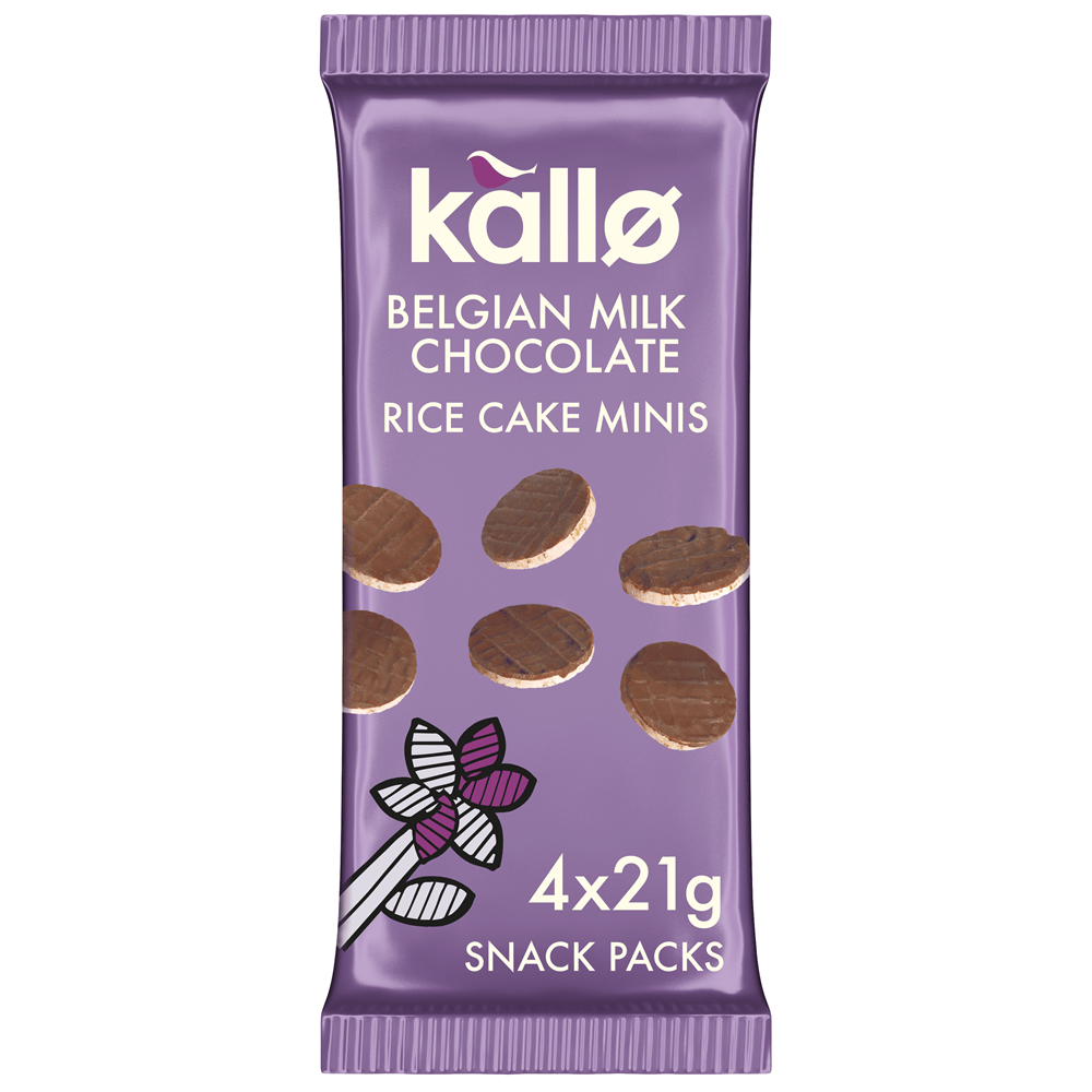 Kallo Mini Milk Choco Rice Cakes 84g (4x21g) - Greenlands Health Store