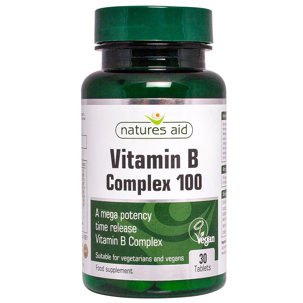 Mega Potency Vit B Complex 100mg Time Release 30 tabs - Greenlands Health Store