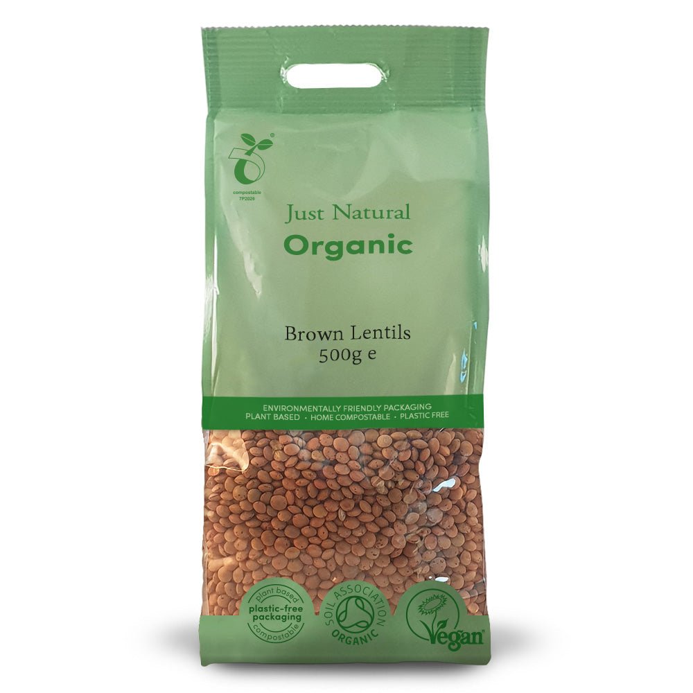 Just Natural Organic Brown Lentils 500g - Greenlands Health Store