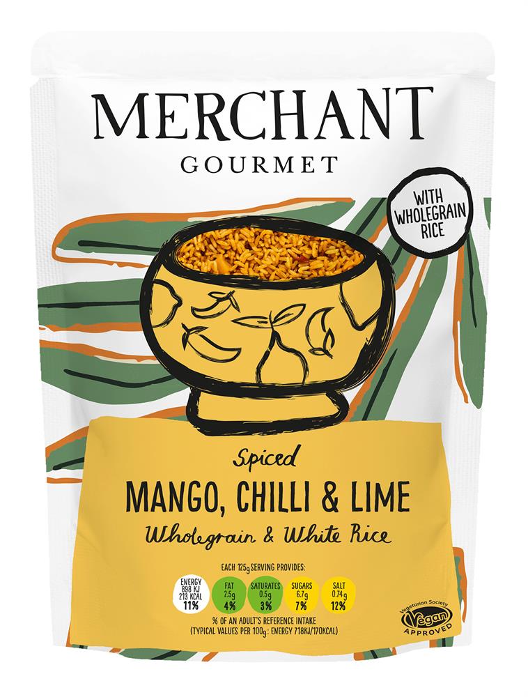 Merchant Gourmet Mango Chilli & Lime Microwaveable Rice 250g - Greenlands Health Store