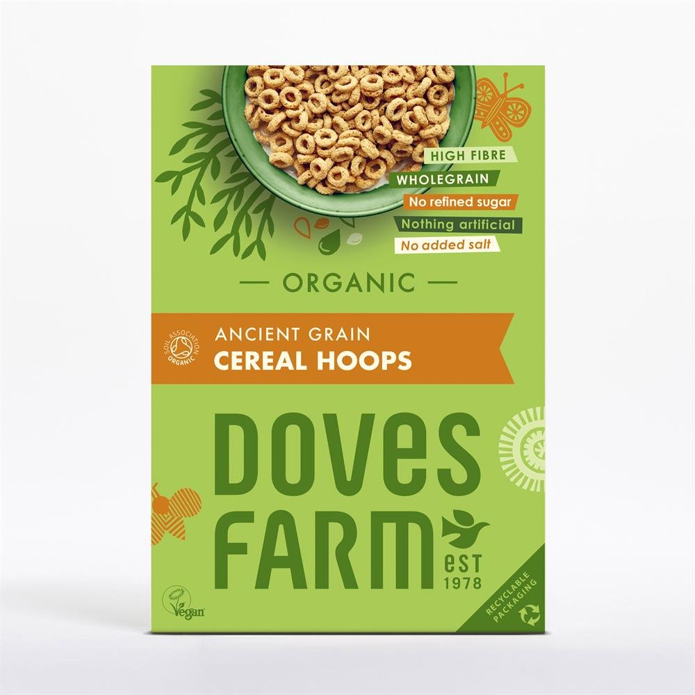 Doves Farm Organic Ancient Grain Cereal Hoops 300g - Greenlands Health Store