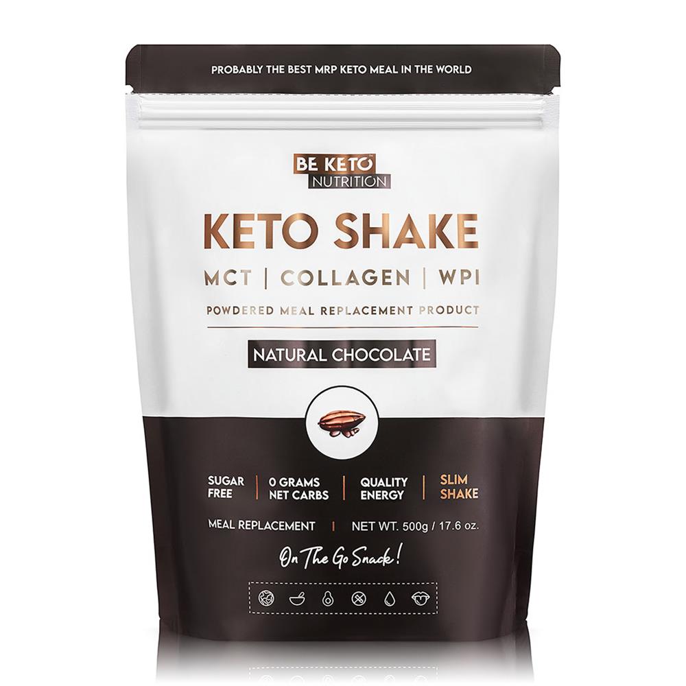 BeKeto - Diet Keto Shake Natural Chocolate 500g - Greenlands Health Store