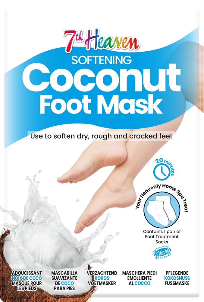 7th Heaven Coconut Foot Mask - Greenlands Health Store