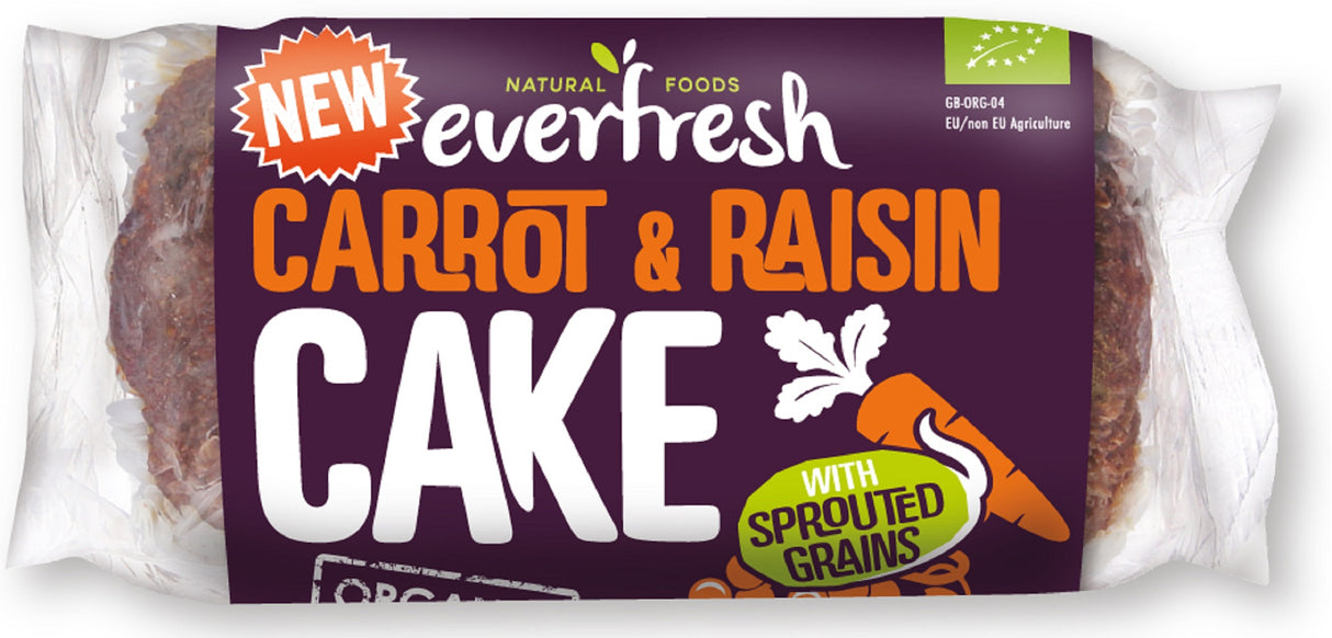 Organic Sprouted Carrot Cake with Raisins 350g - Greenlands Health Store