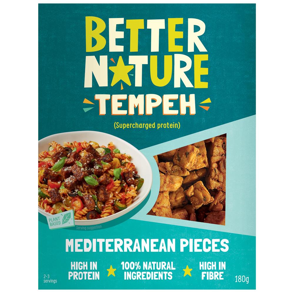 Mediterranean Tempeh Pieces 180g - Greenlands Health Store