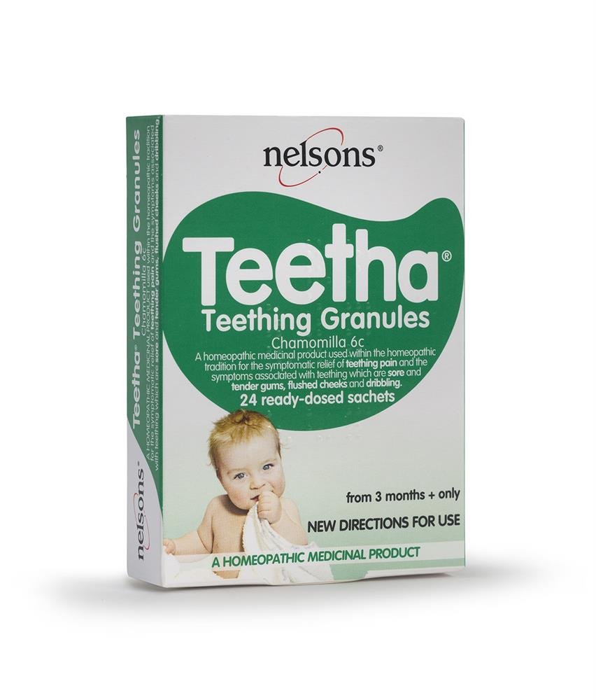 Nelsons Teetha Teething Granules 24 Sachets - Greenlands Health Store