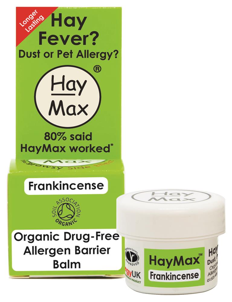 HayMax Frankincense Organic Allergen Barrier Balm 5ml - Greenlands Health Store