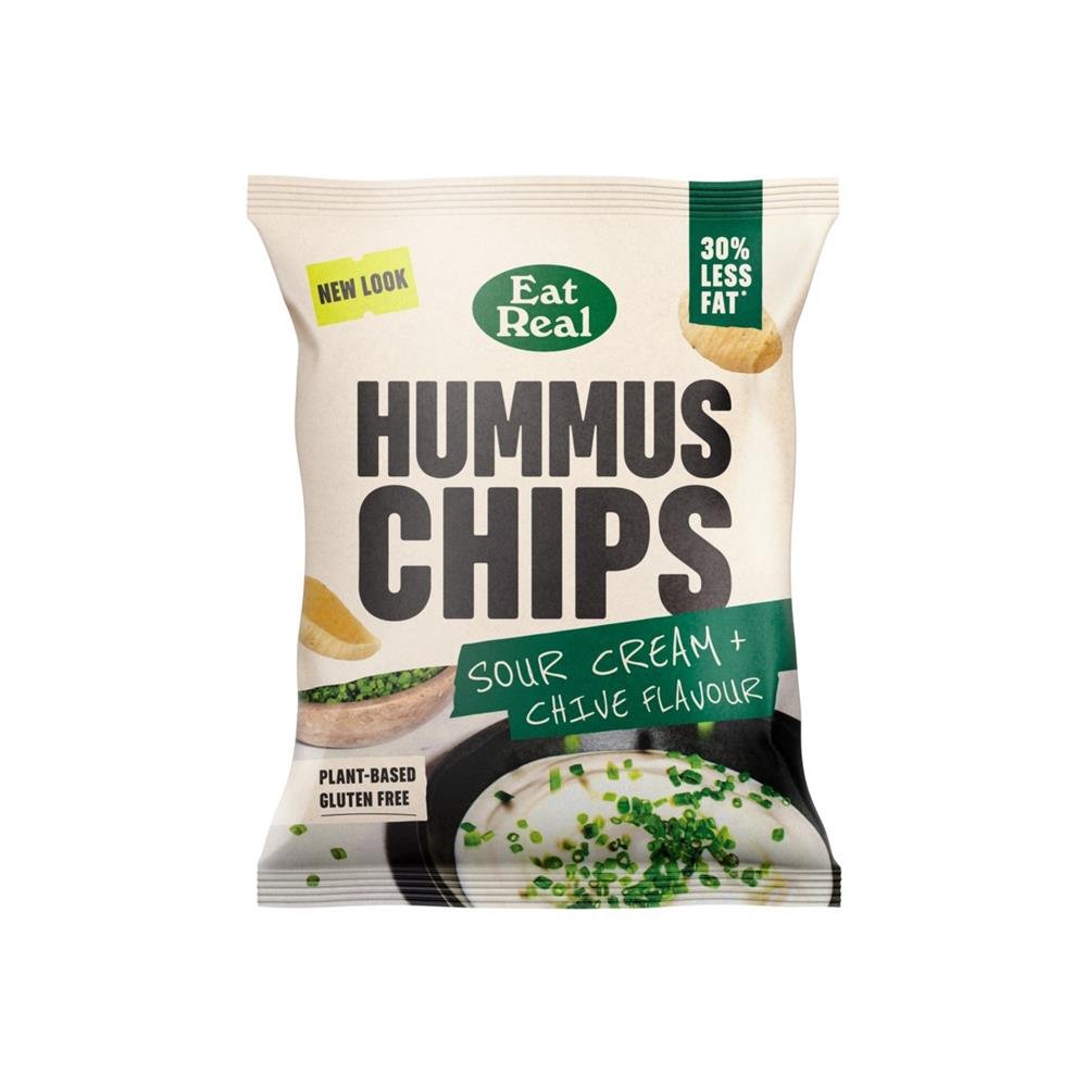 Eat Real Hummus Chips Sour Cream & Chive 45g - Greenlands Health Store