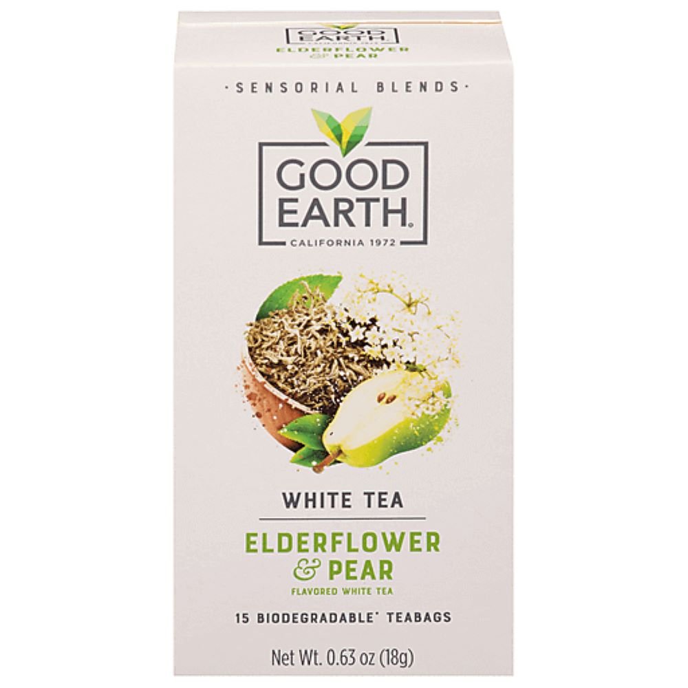 Good Earth White Tea Elderflower and Pear t 15 teabags - Greenlands Health Store