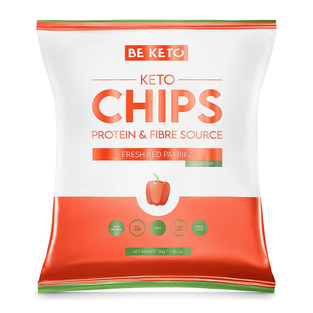 BeKeto - Keto Chips - Fresh Red Paprika 30g - Greenlands Health Store