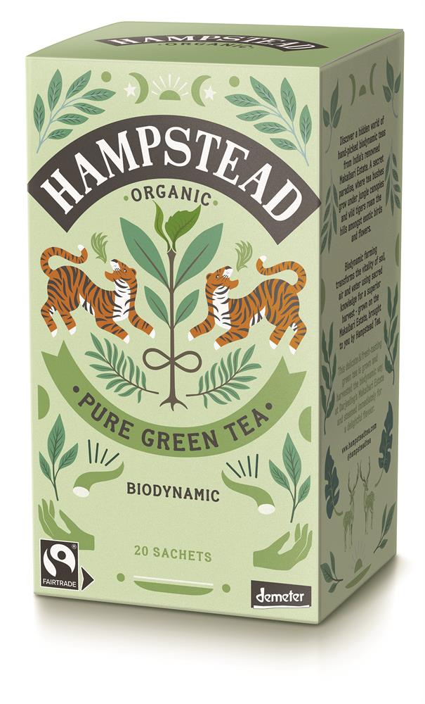 Hampstead Tea Organic Demeter Green Tea 20 Bag - Greenlands Health Store