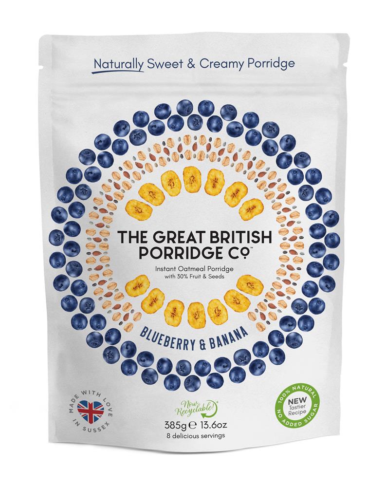 Blueberry & Banana Porridge Bag - Greenlands Health Store