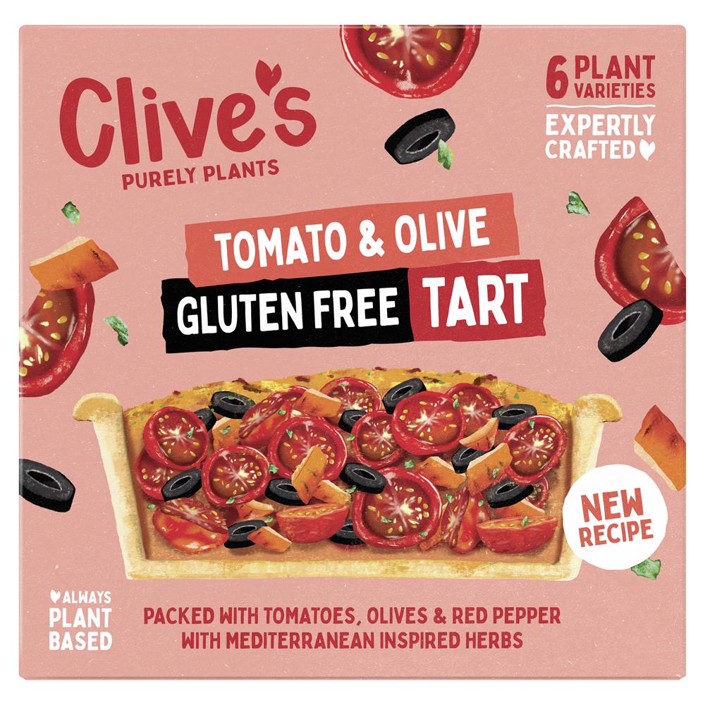 Clive's (Non Organic) Gluten Free Tomato and Olive Tart 150g - Greenlands Health Store