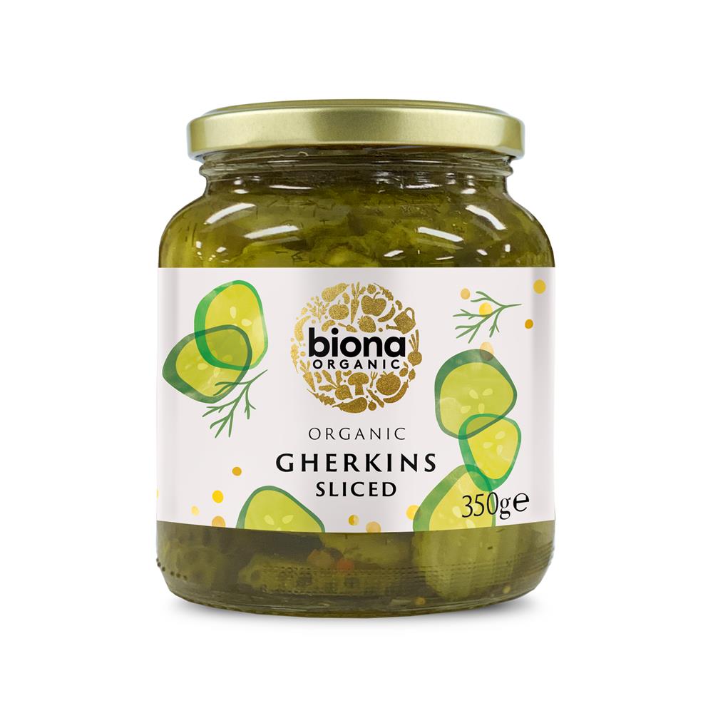 Organic Gherkin Slices 350g - Greenlands Health Store