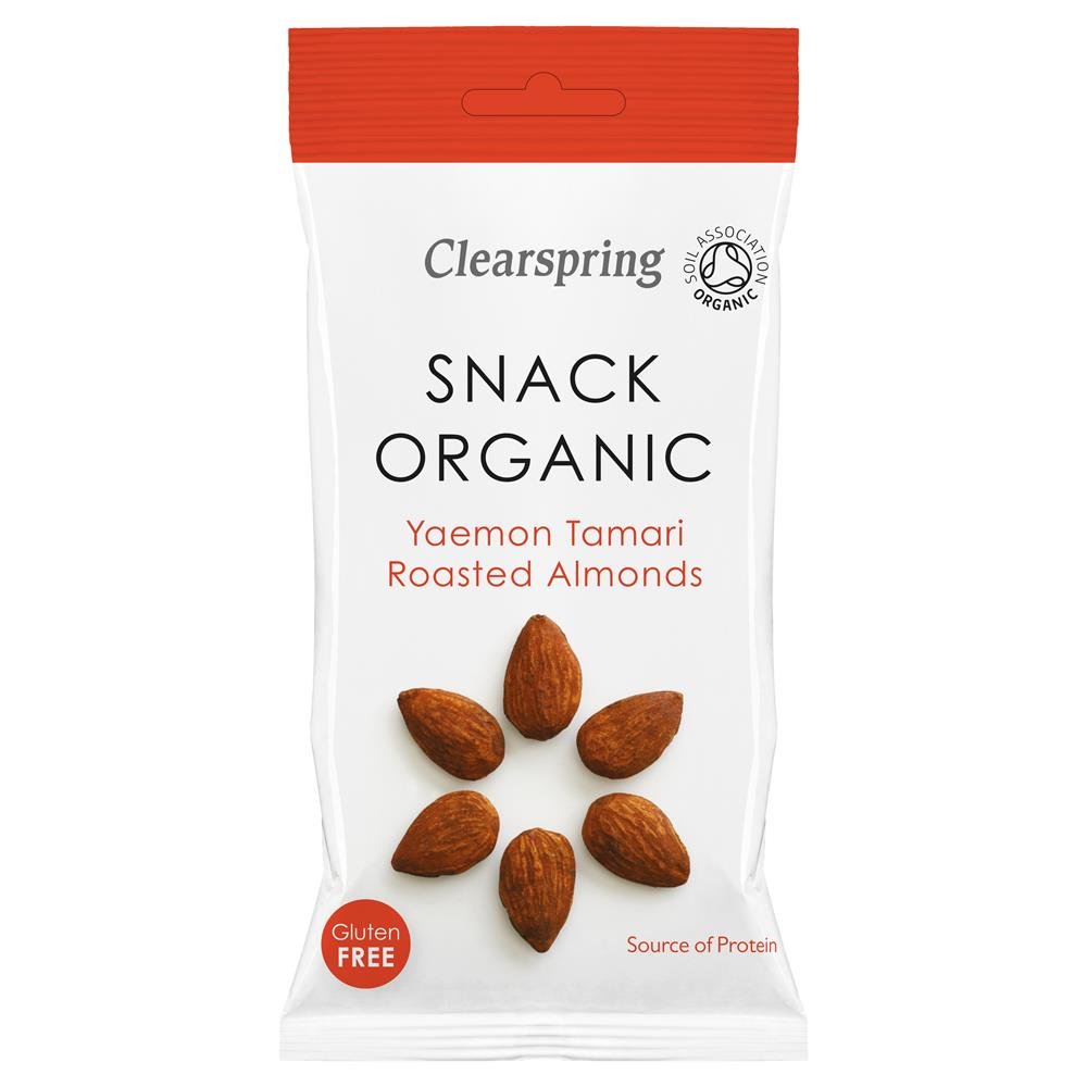 Snack Organic Tamari Roasted Sicilian Almonds 30g - Greenlands Health Store
