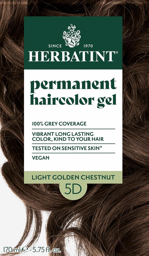 Light Golden Chestnut Ammonia Free hair Colour 5D 150ml - Greenlands Health Store