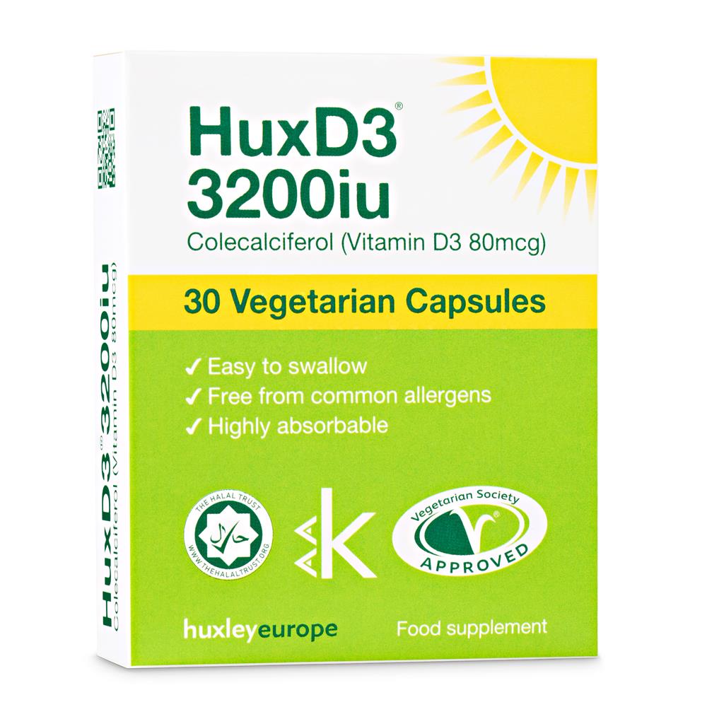 Huxley Europe HuxD3 Vitamin D3 3200iu 30 caps - Greenlands Health Store