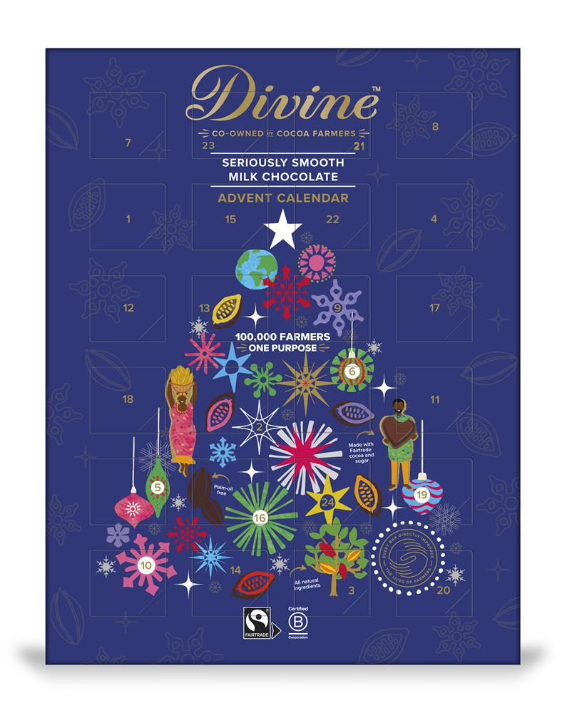 Fairtrade Milk Chocolate Advent Calendar 85g - Greenlands Health Store