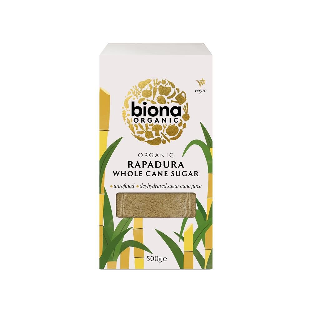 Biona Organic Rapadura/Succanat Wholecane sugar - 500g - Greenlands Health Store
