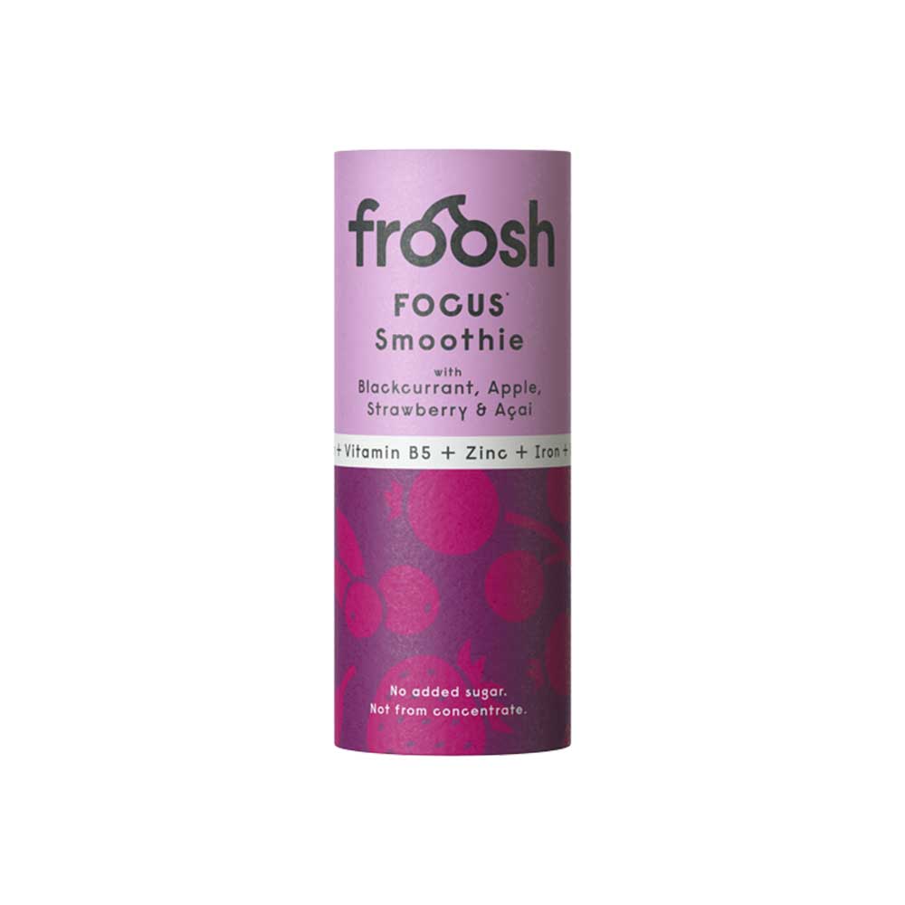 Froosh Smoothie Focus Blackcurrant Apple Strawberry & Acai 235ml - Greenlands Health Store