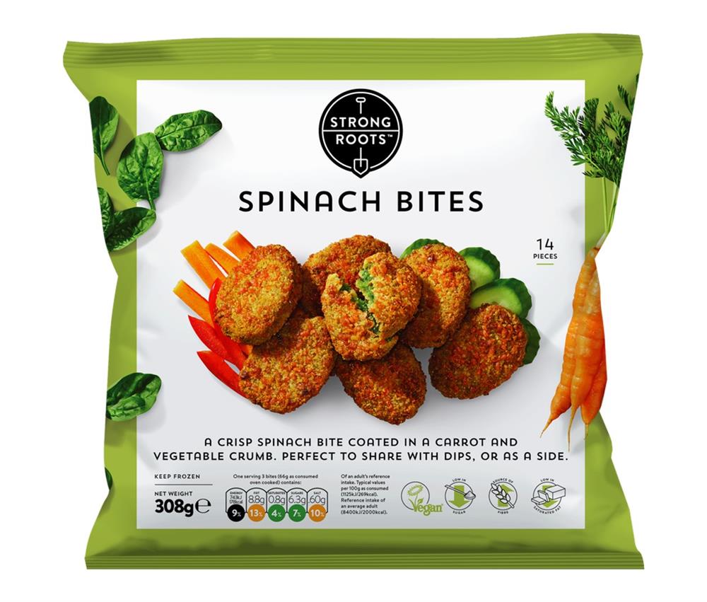 Strong Roots Spinach Bites 308g - Greenlands Health Store