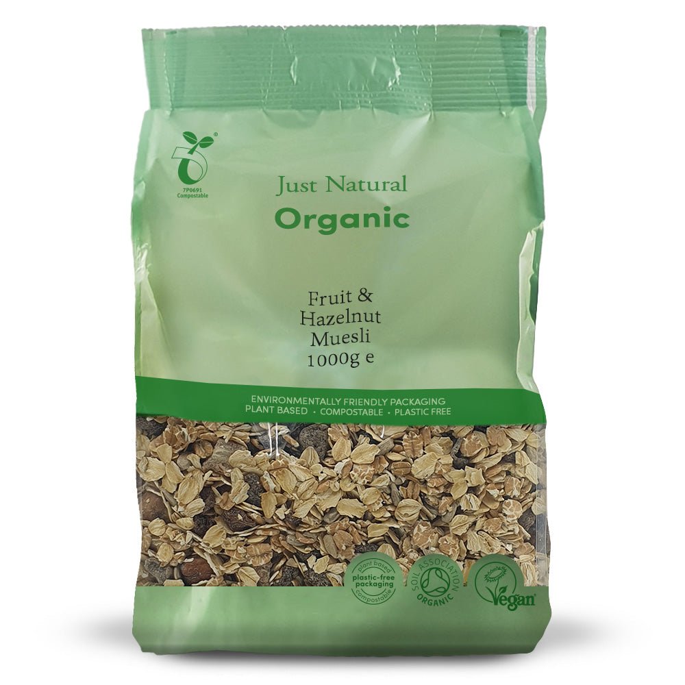Organic Fruit & Hazelnut Muesli 1000g - Greenlands Health Store