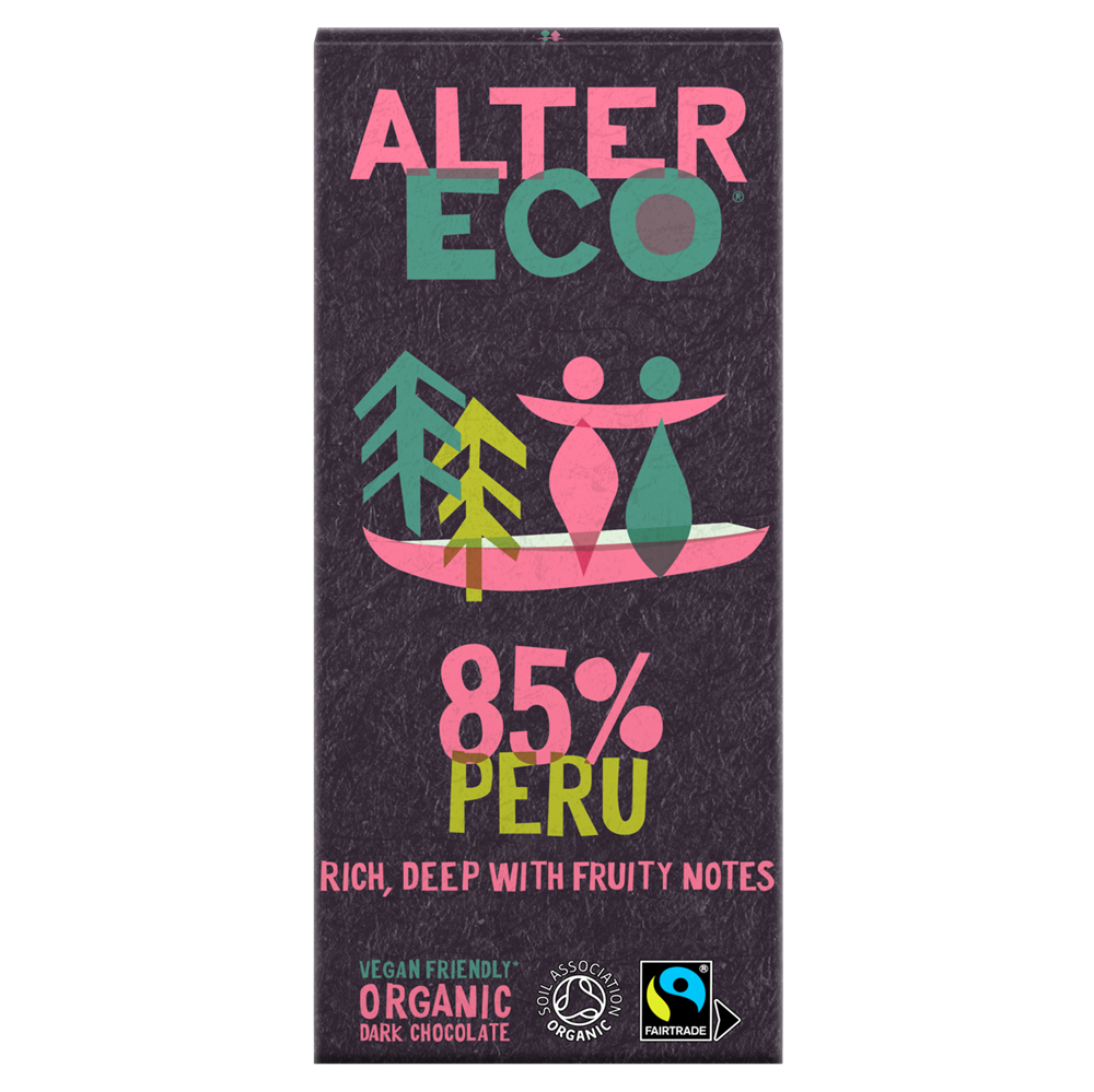 AlterEco Dark Chocolate 85% Peru 100g - Greenlands Health Store