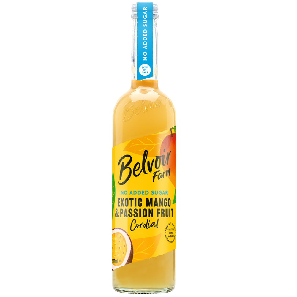 No Added Sugar Mango & Passion Fruit Cordial 500ml - Greenlands Health Store