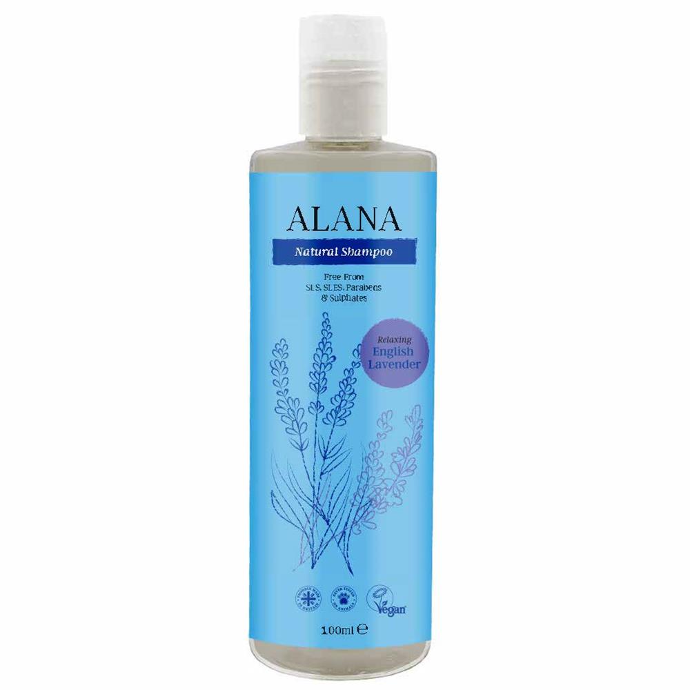 English Lavender Natural Shampoo 100ml Convenience/Travel Bottle - Greenlands Health Store