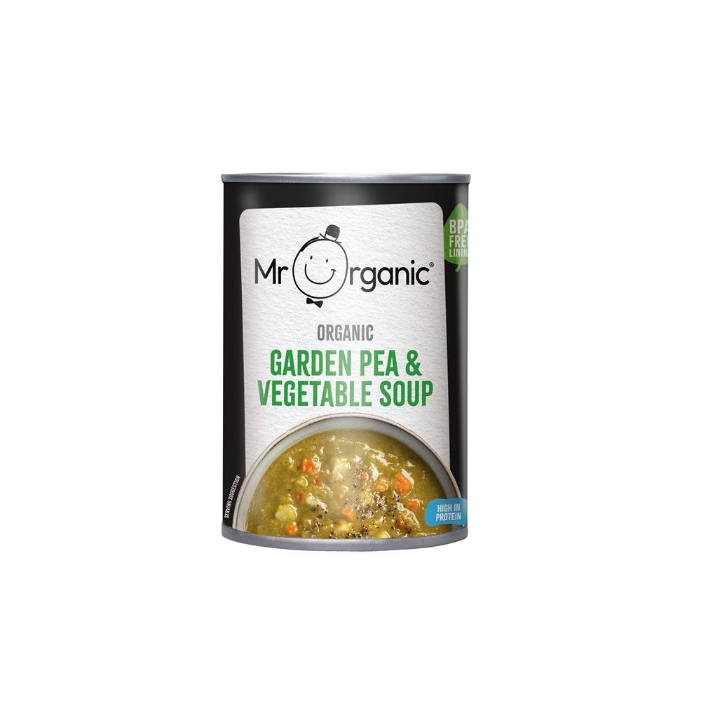 Mr Organic Garden Pea & Vegetable Soup 400g - Greenlands Health Store
