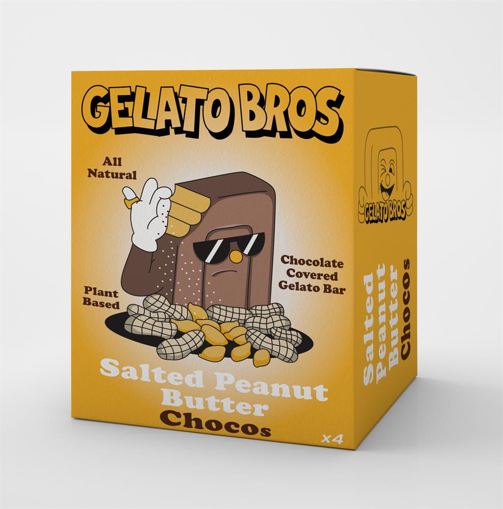 Gelato Bros Salted Peanut Butter Chocos 4 x 50ml - Greenlands Health Store