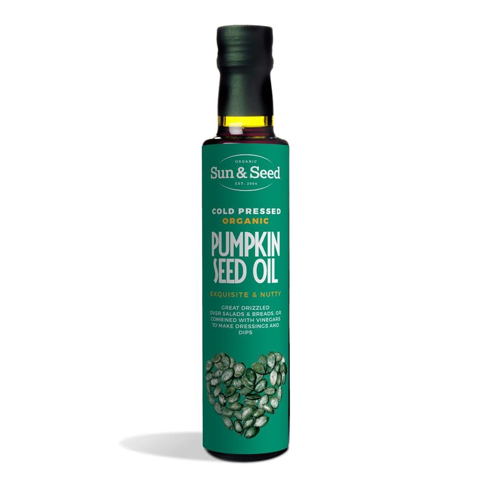 Sun and Seed Organic Pumpkin Seed Oil - cold pressed 250ml - Greenlands Health Store