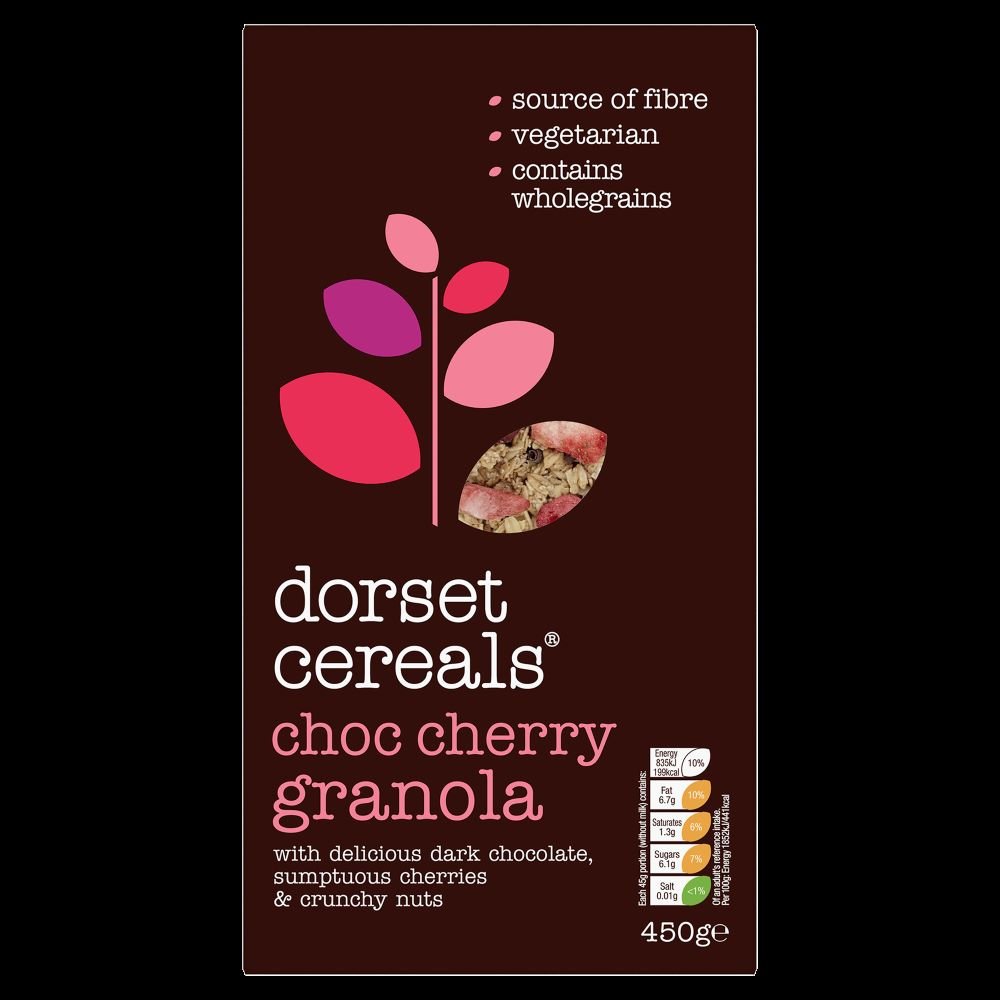 Dorset Choc & Cherry Granola 450g - Greenlands Health Store
