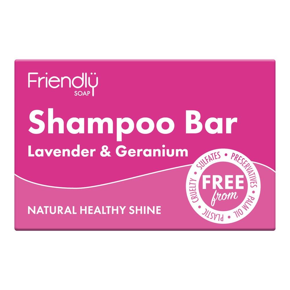 Natural Shampoo Bar - Lavender & Geranium 95g - Greenlands Health Store