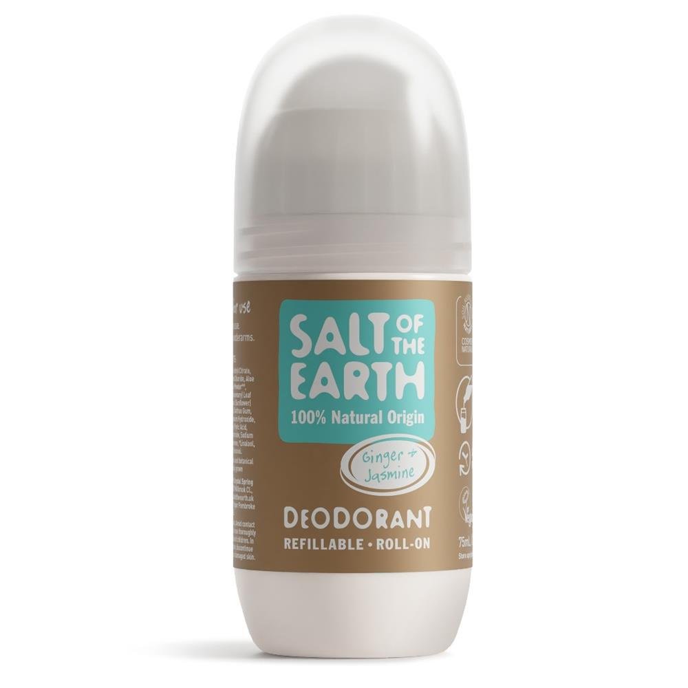 Ginger & Jasmine Refillable Roll - On Deodorant 75ml - Greenlands Health Store