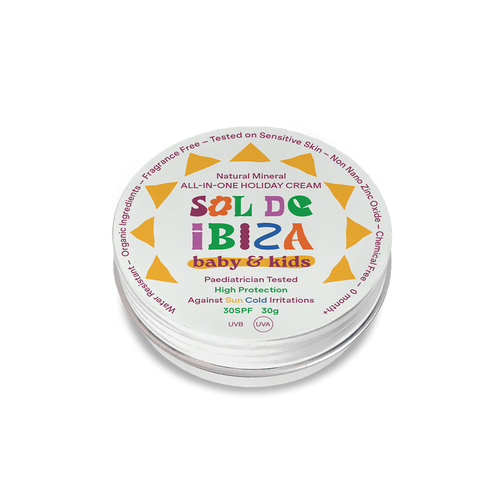 Mini Tin Sol de Ibiza Baby & Kids Mineral all - in - one Cream SPF30 - Greenlands Health Store