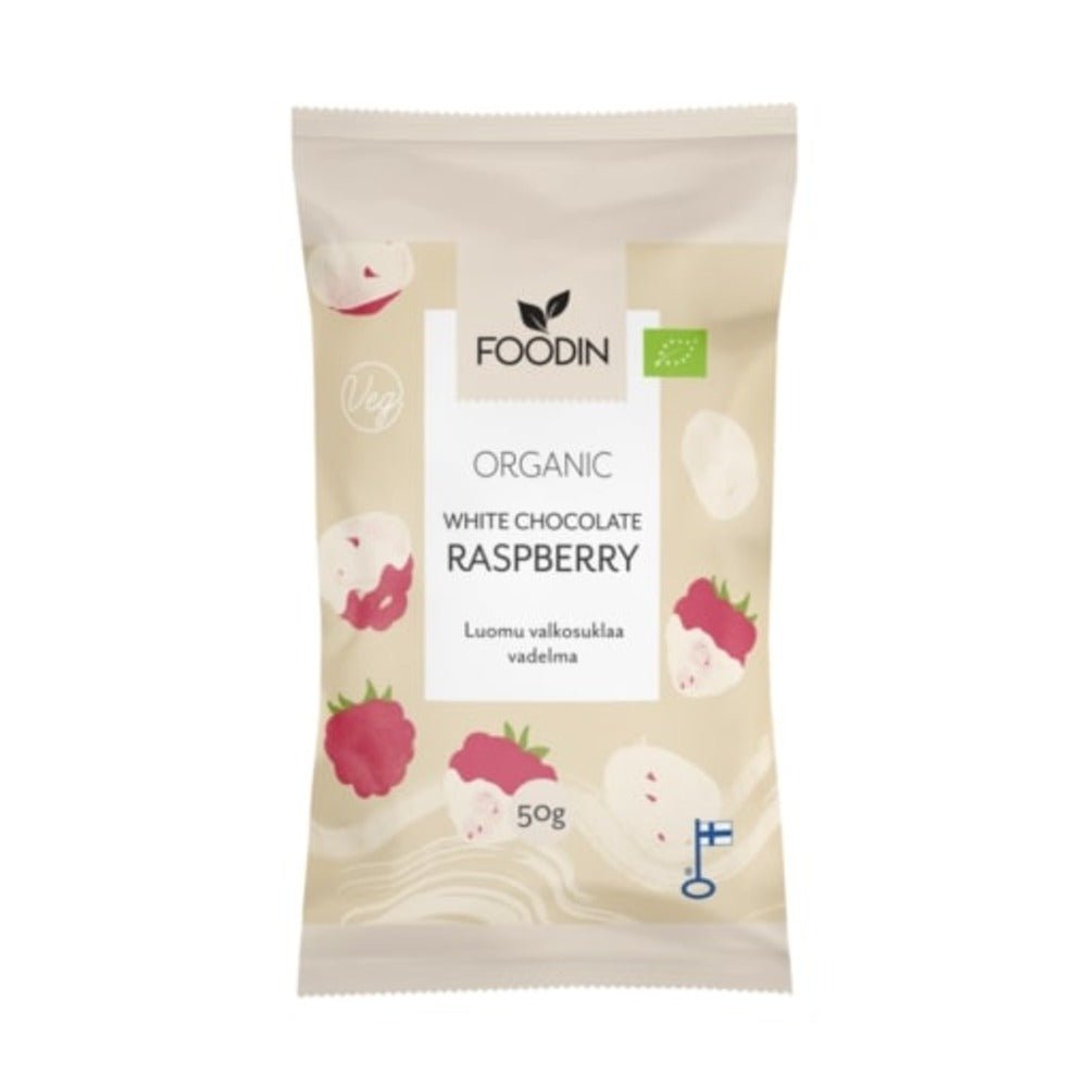 Organic Raw White Chocolate Raspberry 50G - Greenlands Health Store