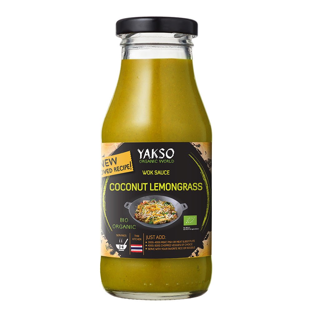Yakso Organic Wok Sauce Coconut & Lemongrass 240ml - Greenlands Health Store