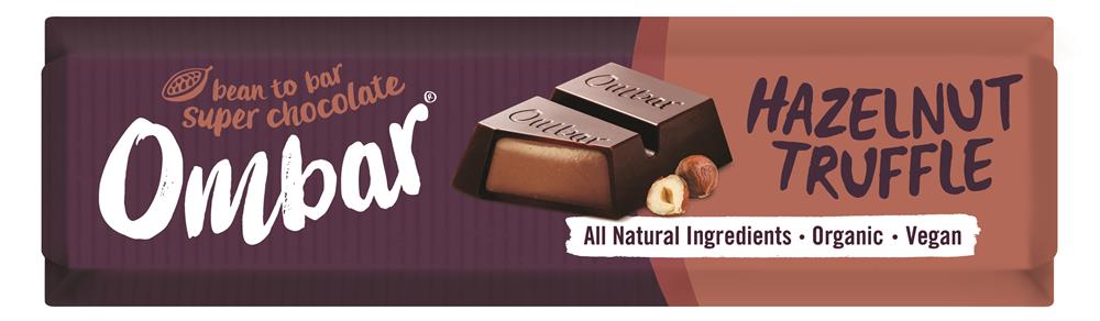 Ombar Hazelnut Truffle Filled Chocolate Bar 42g - Greenlands Health Store