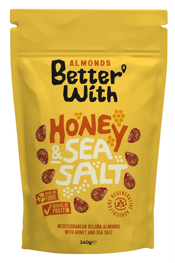 Better With Honey & Sea Salt Almonds 140g - Greenlands Health Store
