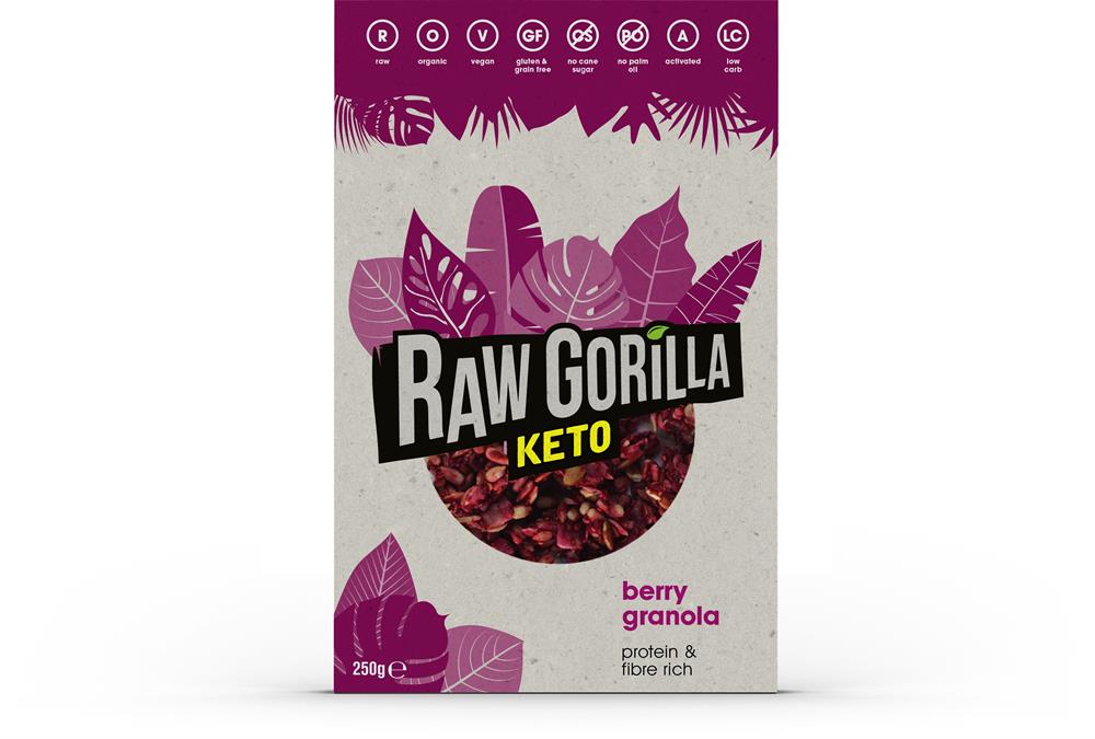 Raw Gorilla Keto Berry Granola 250g - Greenlands Health Store