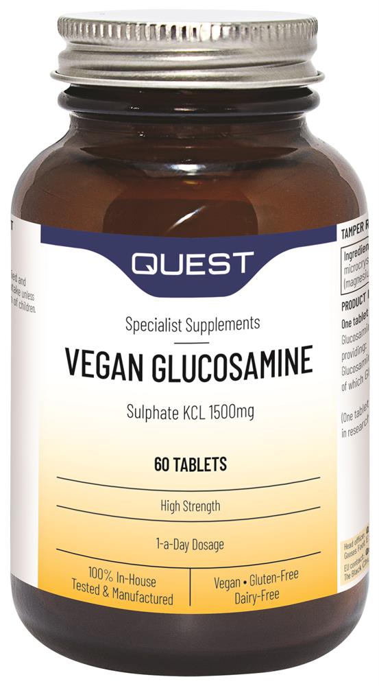 VEGAN GLUCOSAMINE SULPHATE KCI 1500mg 60 tabs - Greenlands Health Store
