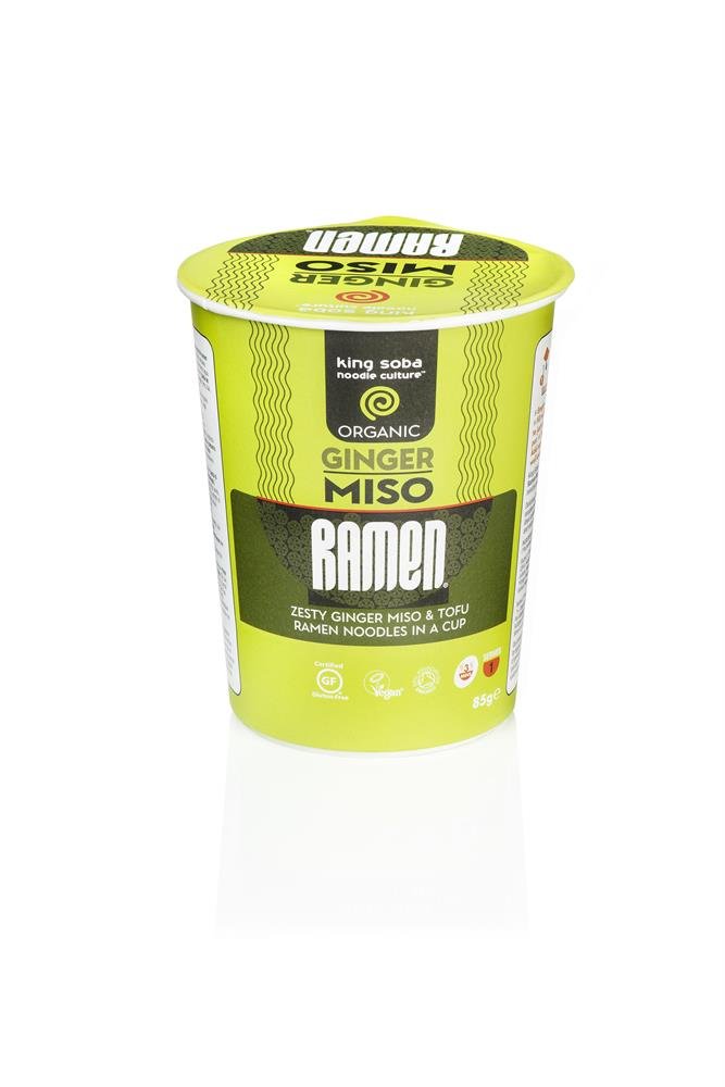 Organic Ginger Miso Ramen Noodle Cup 85g - Greenlands Health Store