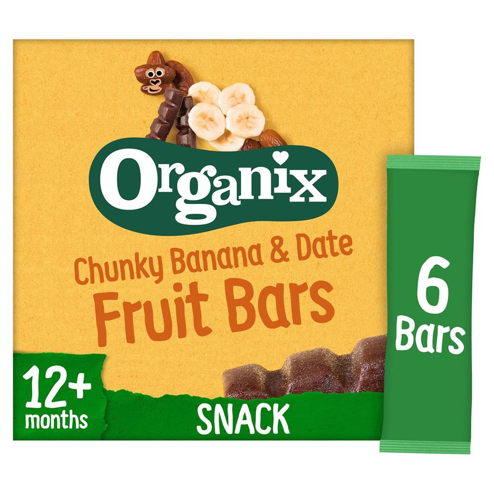 Banana & Date Organic Fruit Snack Bar Multipack 6x17g - Greenlands Health Store