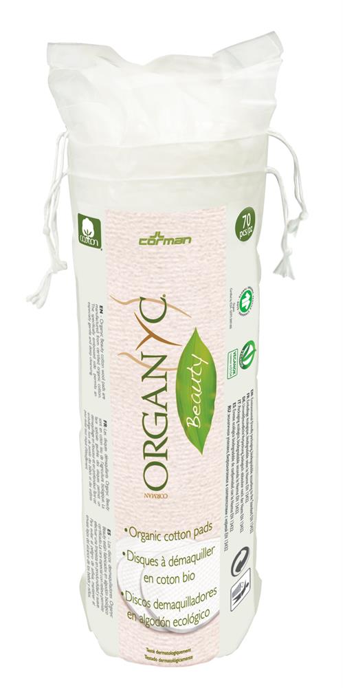 100% Organic Cotton Pads (round) - 70 Pieces - Greenlands Health Store