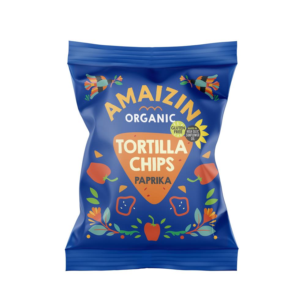 Corn Chips- Paprika - Organic - 75g Bag - Greenlands Health Store