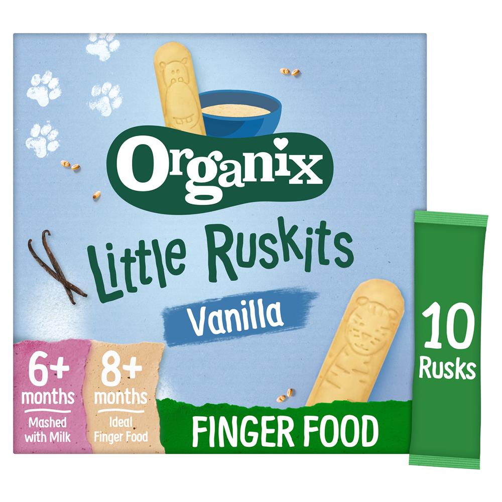 Organix Little Ruskits - Vanilla 10 x 6g - Greenlands Health Store