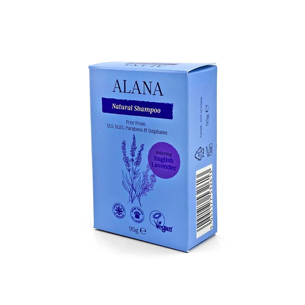 English Lavender Natural Shampoo Bar 95g (order in singles or 6 for trade outer) - Greenlands Health Store
